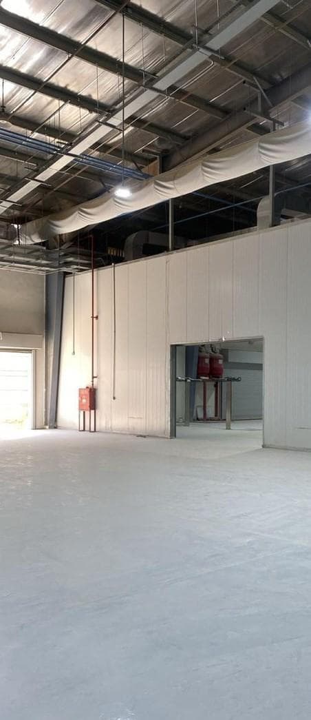 Interior of an industrial warehouse under fit-out